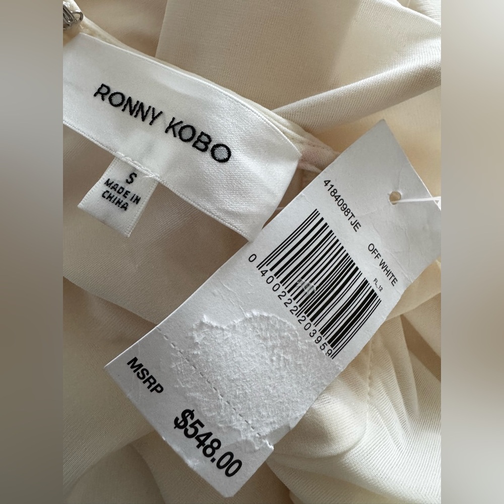 Ronny Kobo Collection Cream Long Sleeve Dress - Picture 8 of 8